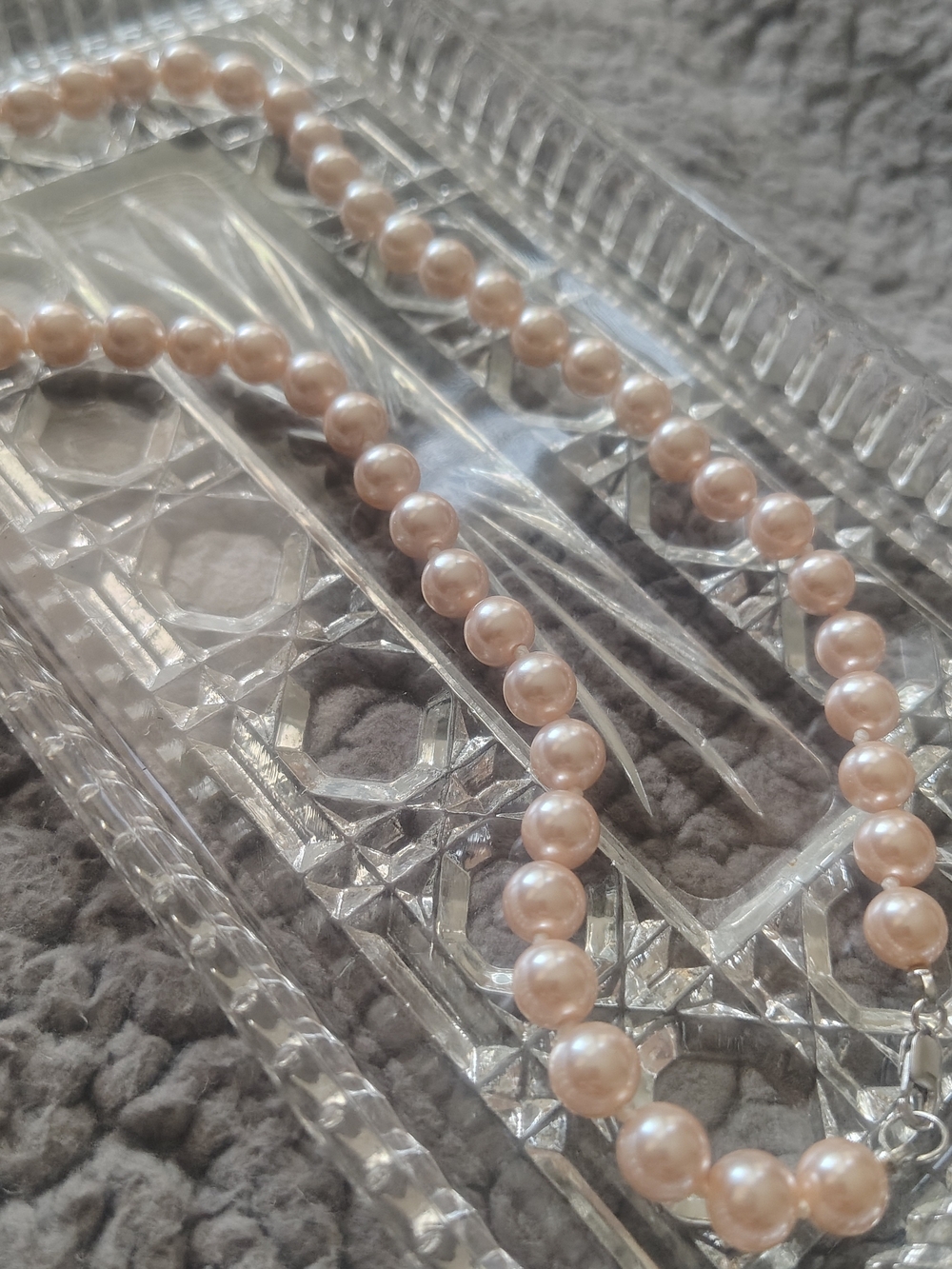 Elegant Blush Faux Pearl Strand Necklace for Women